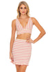 Luli Fama Champagne Pop Deep V Band Crop Top